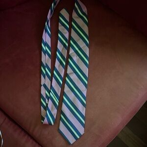 Striped Silk Tie in Light Pink and Blue